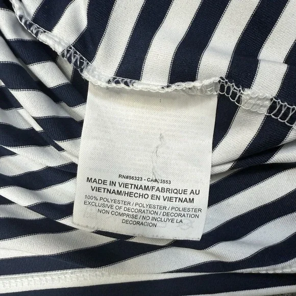 Nike Michigan Wolverines Polo Shirt‎ Men's Large Blue White Striped Golf - Picture 6 of 9